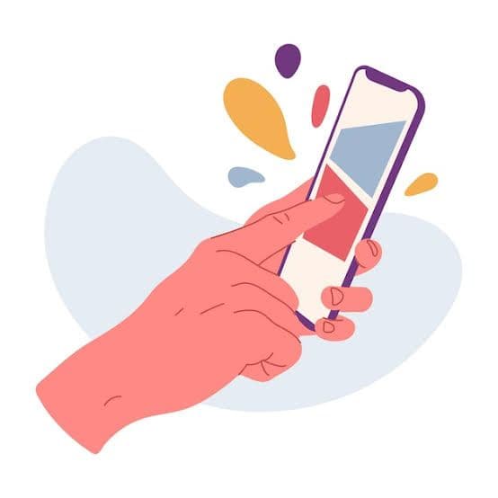 Mão abrindo o desconflito no celular